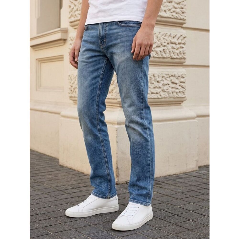 Levi's 505 Jeans Boys 16 Light Wash Straight Leg Denim 28x28 Distressed Classic